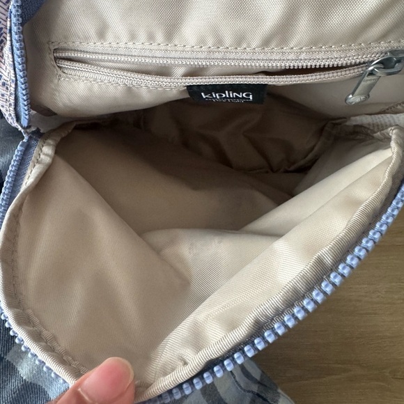 Kipling Firefly Backpack Eternal Tweed Blue Pink - Picture 10 of 14